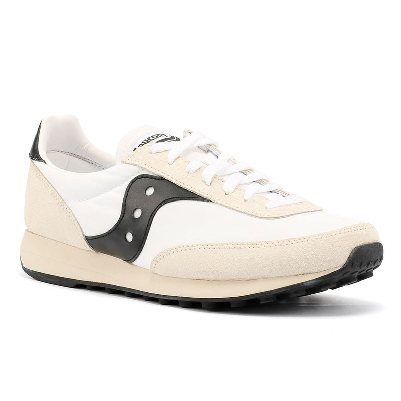 Saucony Trainer 80 Sneaker Bianche In Camoscio.