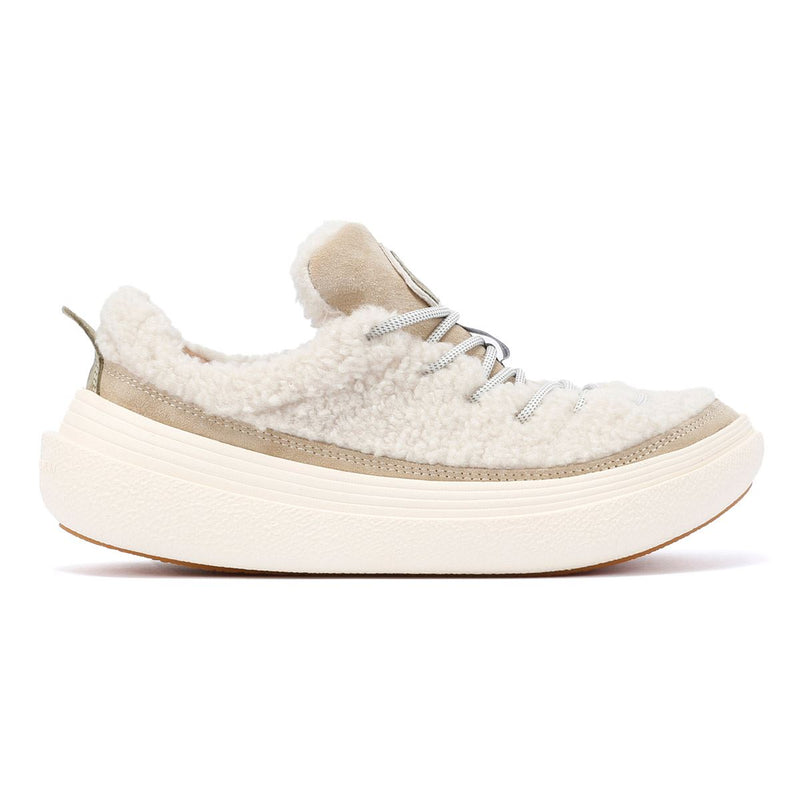 Flower Mountain Fami Teddy Sneakers Bianche In Misto Lana