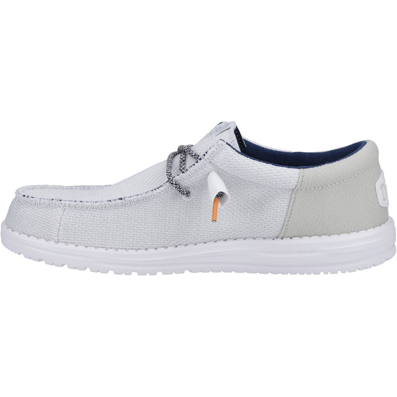 HEYDUDE Wally Funk Open Mesh Scarpe Da Barca Bianche Da Uomo