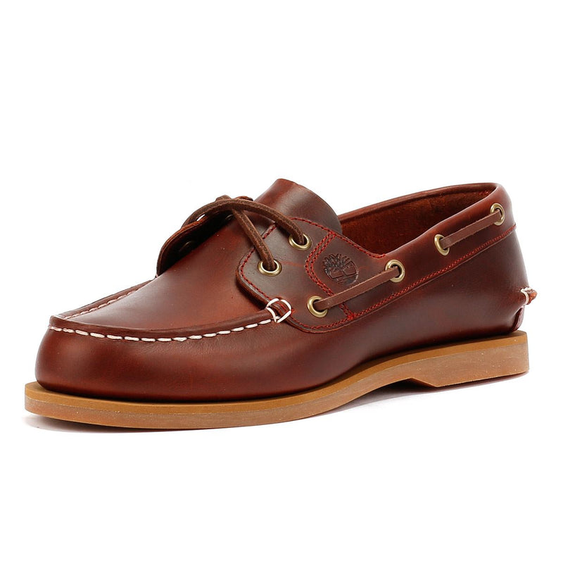 Timberland Classic 2 Eye Scarpe Da Donna In Pelle Rosse
