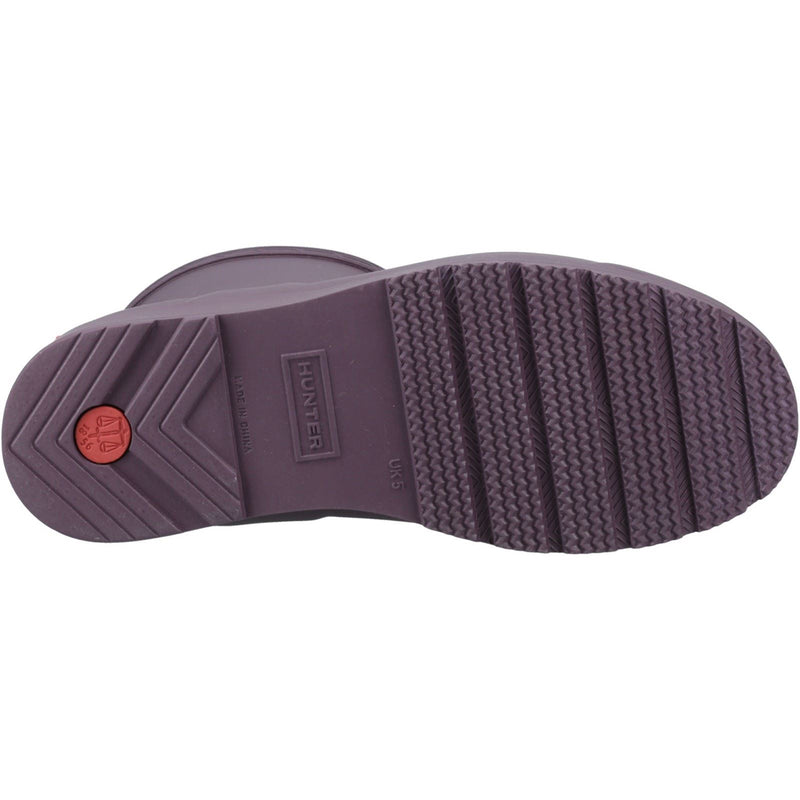 Hunter Play Short Stivali Da Pioggia In Gomma Neri/Viola Da Donna