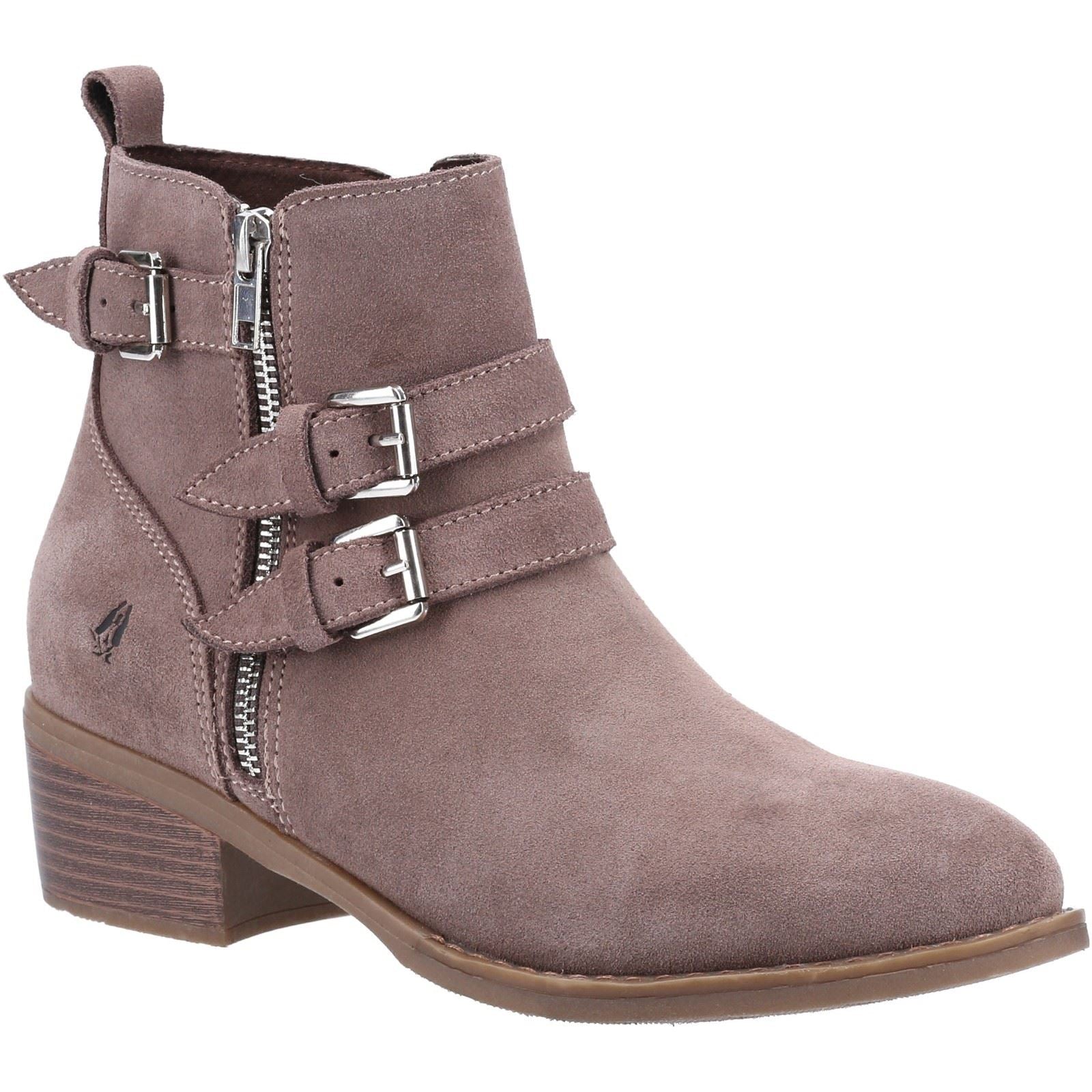 Hush Puppies Jenna Stivali Da Donna In Pelle Color Taupe