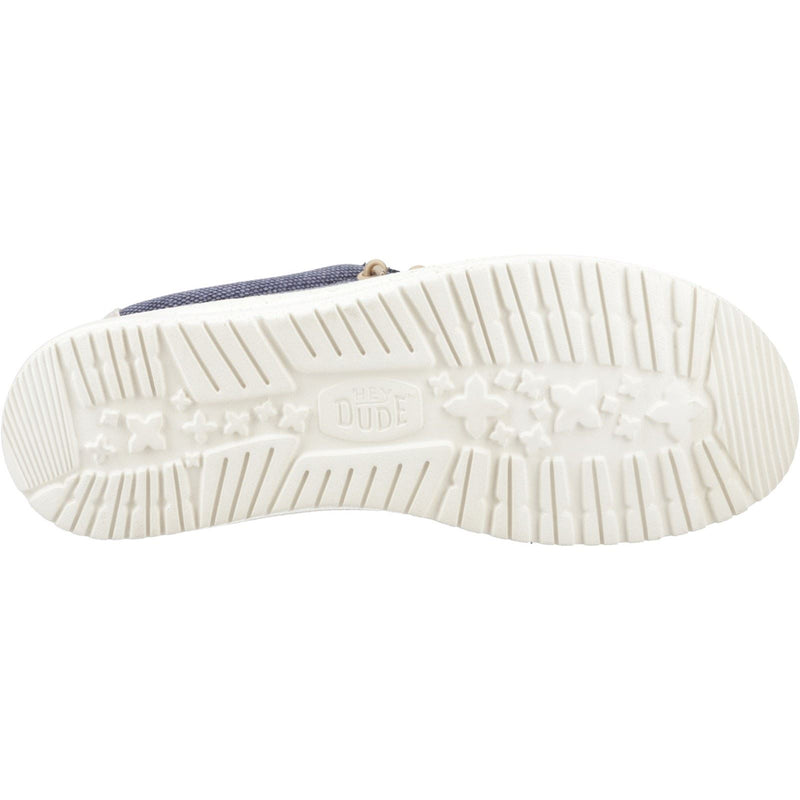 HEYDUDE Wally Coastline Scarpe Da Barca In Tessuto Blu Scuro Da Uomo