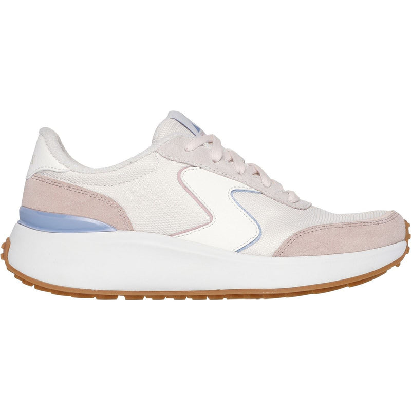 Skechers BLVD Retro Runner Sneakers Da Donna In Pelle Color Rosa Chiaro/Viola
