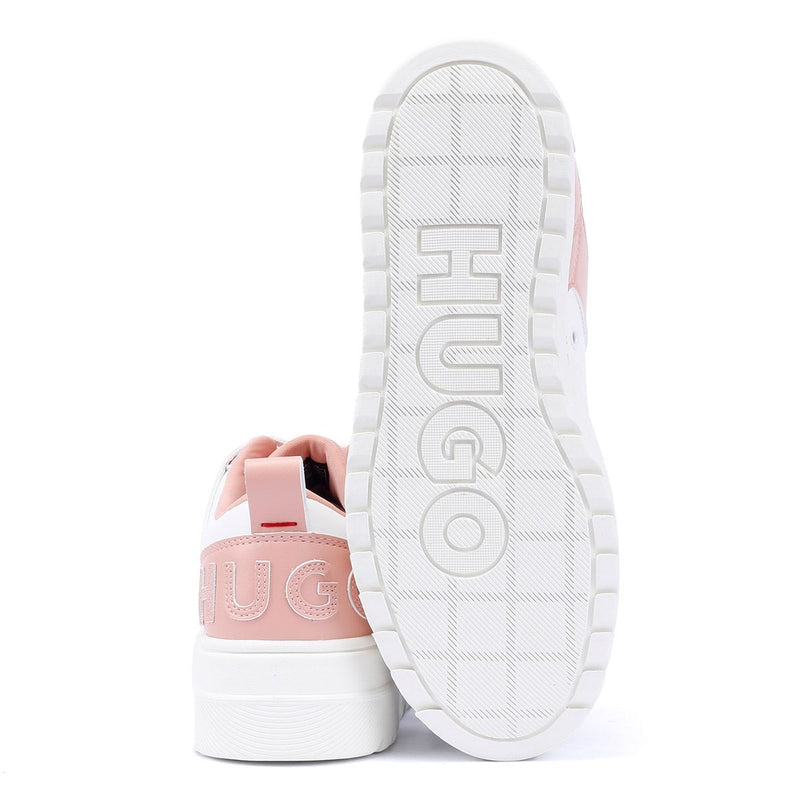 Hugo Lyssa Tennis Sneakers Bianche Da Donna In Pelle