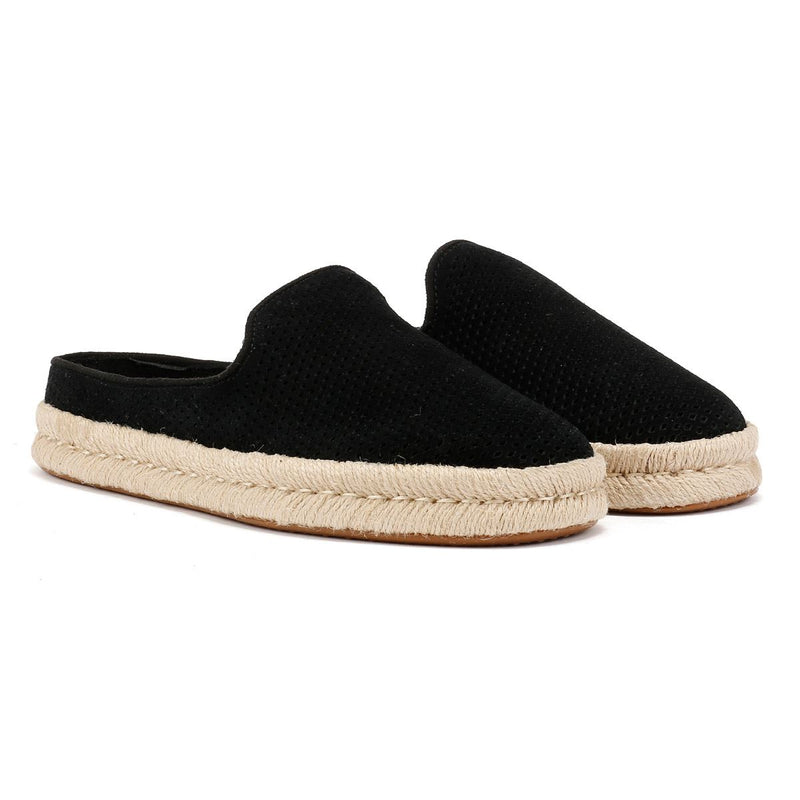 TOMS Santiago Ciabatte Nere Da Uomo In Camoscio