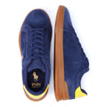 Ralph Lauren Heritage Court II Sneakers Blu Da Uomo In Camoscio