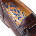 Base London Russo Scarpe Da Uomo In Pelle Marrone Bruciata