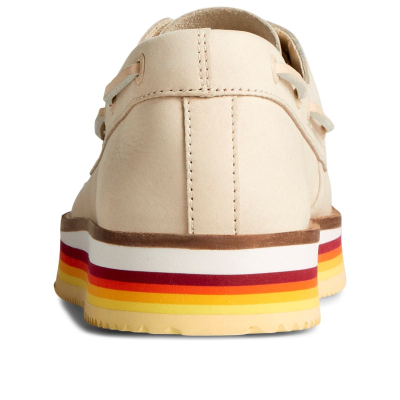 Sperry Authentic Original Stacked Scarpe Da Barca In Pelle Per Donna Color Avorio
