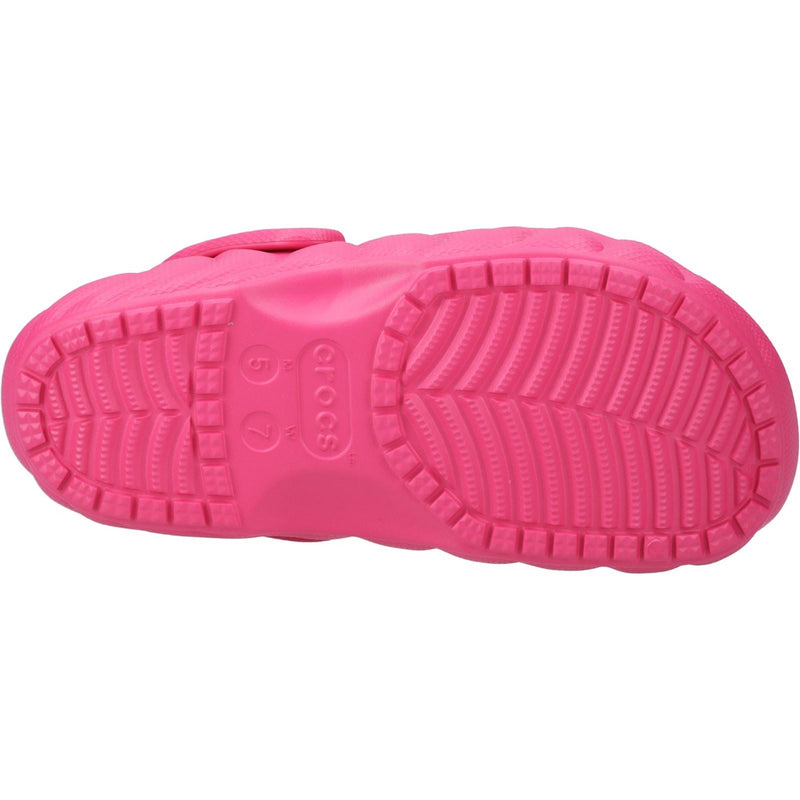 Crocs Classic Lined Overpuff Ciabatte Termoplastiche Da Donna Di Colore Dragon Fruit.