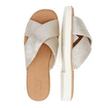 TOMS Mae Crossover Sandali Argento In Camoscio Da Donna