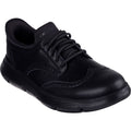 Skechers Garza Sully Scarpe Stringate In Pelle Da Uomo Nere