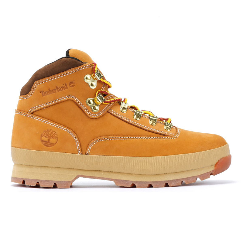 Timberland Euro Hiker Mid Lace Stivali Da Uomo In Pelle Marrone.