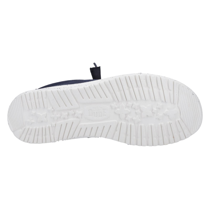 HEYDUDE Wally Canvas Scarpe Da Barca In Cotone Al 100% Per Uomo, Blu Scuro.