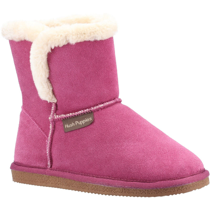 Hush Puppies Ashleigh Pantofole Rosa In Pelliccia Sintetica Da Donna