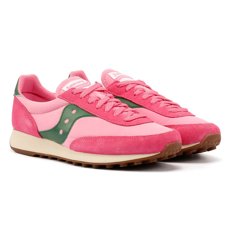 Saucony Trainer 80 Sneakers Rosa In Camoscio