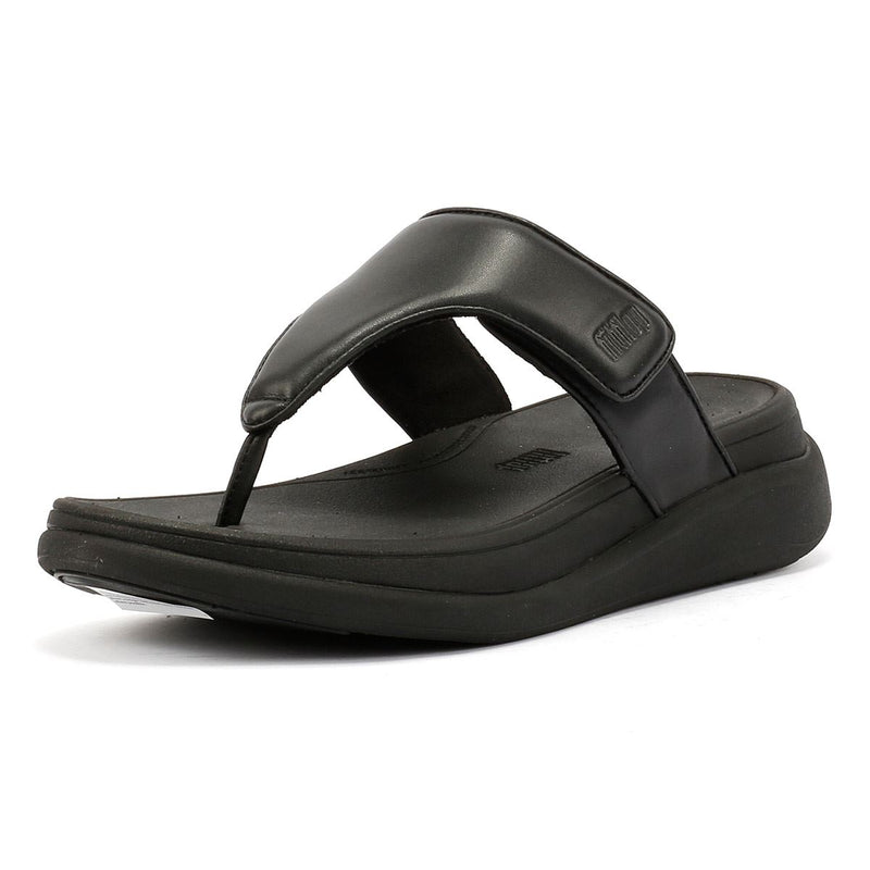 FitFlop F-Mode Go Adjustable Flatform Sandali Neri Da Donna