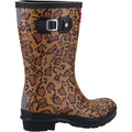 Hunter Original Short Leopard Print Stivali Di Gomma Da Donna In Ricco Tan/sella/nero
