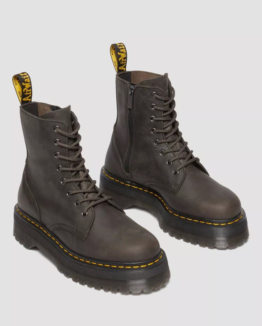 Dr. Martens Jadon Stivali Da Donna In Pelle Grigia