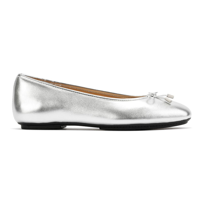 FitFlop Delicato Scarpe Piatte In Pelle Argentata Da Donna
