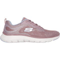 Skechers Flex Appeal 5.0 Cruising Thru Sneakers Da Donna In Tessuto Colore Malva/Azzurro
