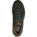 Skechers D'Lux Walker 2.0 Scarpe Da Ginnastica Da Uomo In Poliestere, Colore Oliva/Arancione