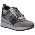 Geox D Zosma B Sneakers Da Donna In Camoscio Grigio Scuro