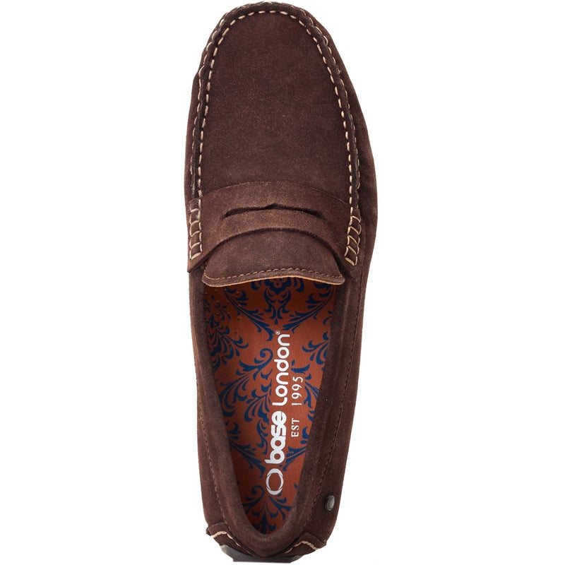 Base London Collins Scarpe Da Uomo In Pelle Color Marrone Scuro