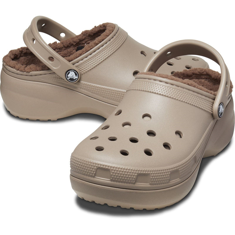 Crocs Classic Platform Lined Ciabatte In Termoplastica Da Donna Con Motivo A Fungo