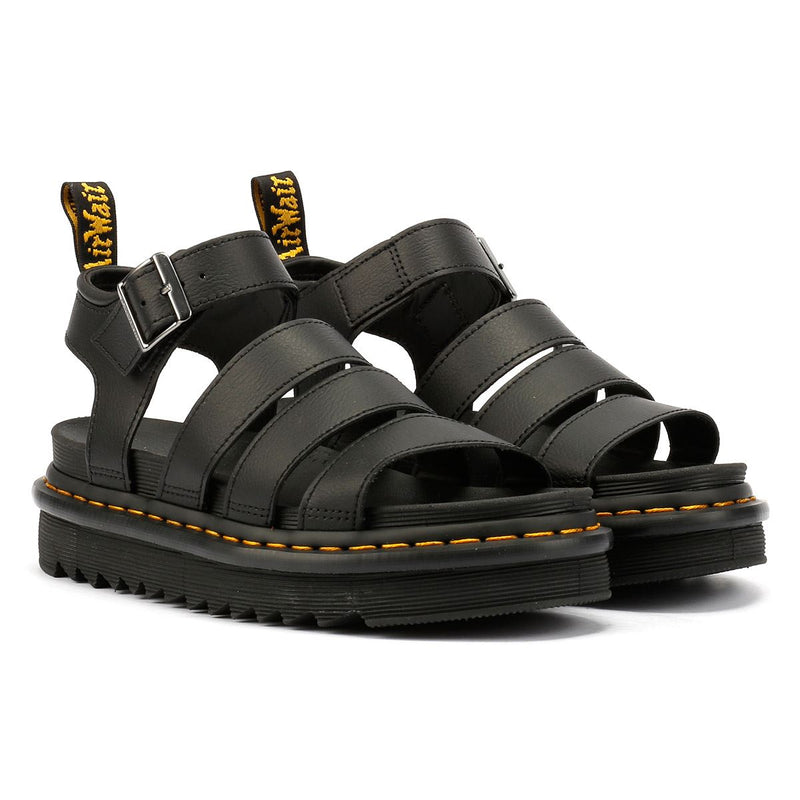 Dr. Martens Blaire Athena Sandali Neri In Pelle Da Donna