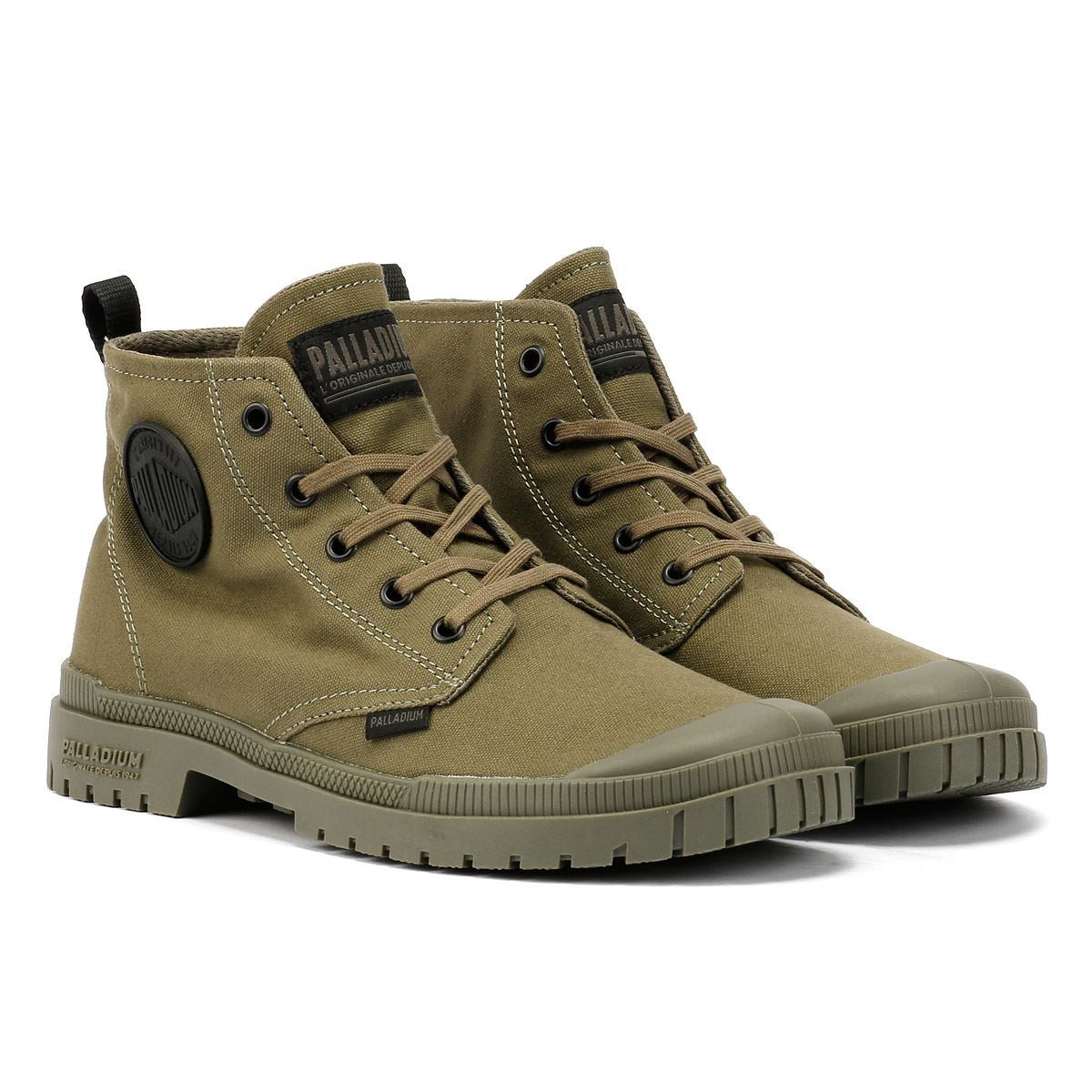 Palladium SP20 Hi CVS Stivali Verdi In Canvas