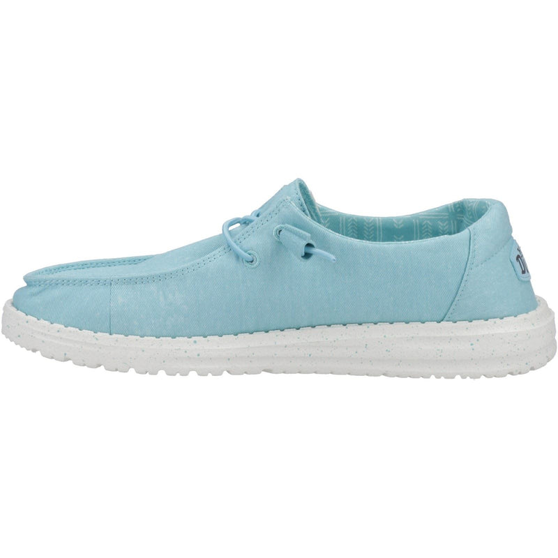 HEYDUDE Wendy Canvas Mocassini Turchesi In Cotone Al 100% Da Donna