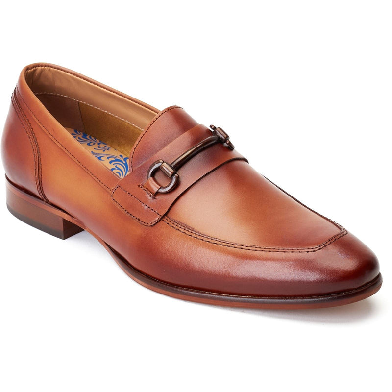 Base London Russo Scarpe Da Uomo In Pelle Color Cuoio Bruciato