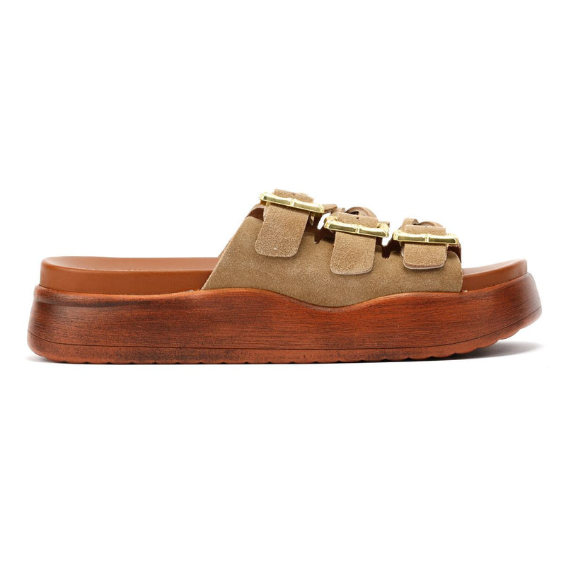Desert Fleur Gypsum  Sandali Beige In Camoscio Da Donna