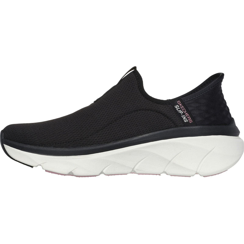 Skechers D'Lux Walker 2.0 Sneakers Da Donna In Poliestere Nero/Rosa