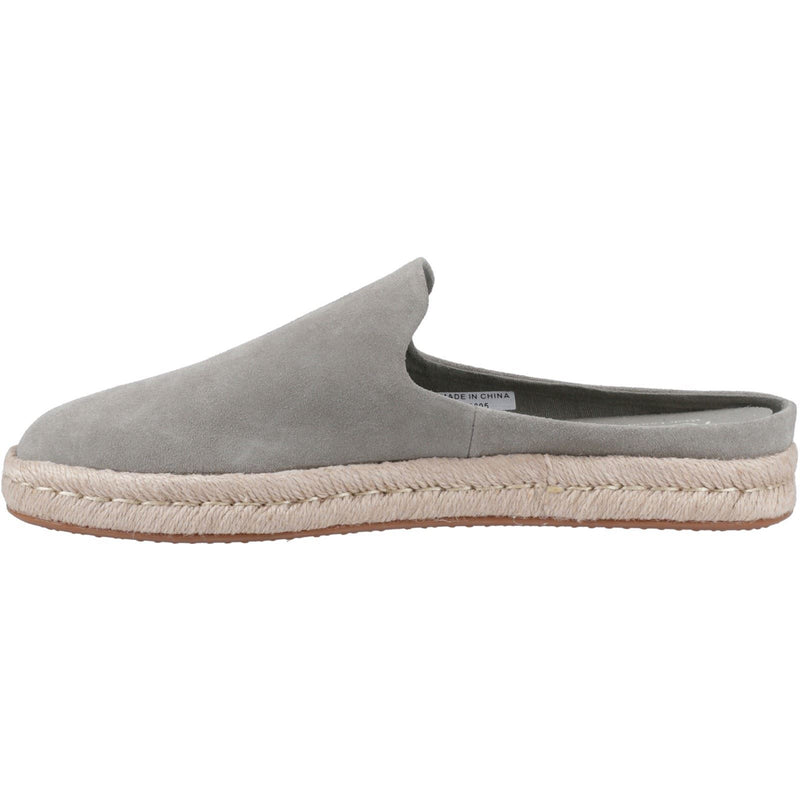 TOMS Santiago Mule Pantofole Grigie In Pelle Da Uomo Con Vetiver
