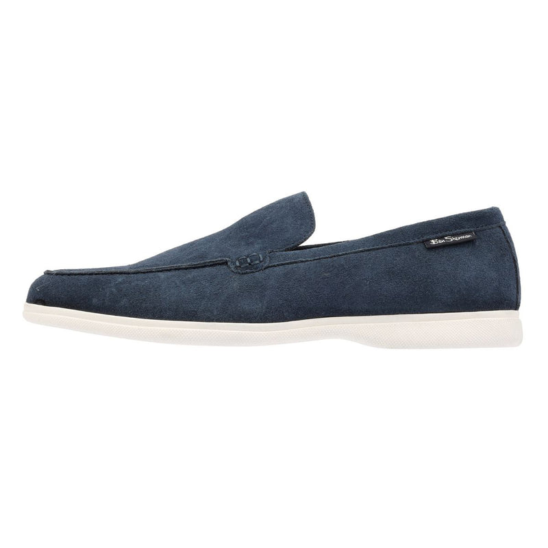 Ben Sherman Amarillo Scarpe Da Uomo Mocassino Blu In Camoscio