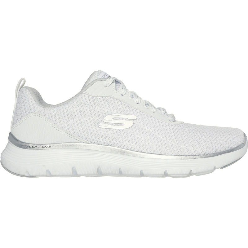 Skechers Flex Appeal 5.0 Uptake Calzature Da Ginnastica Bianche/Argento Da Donna