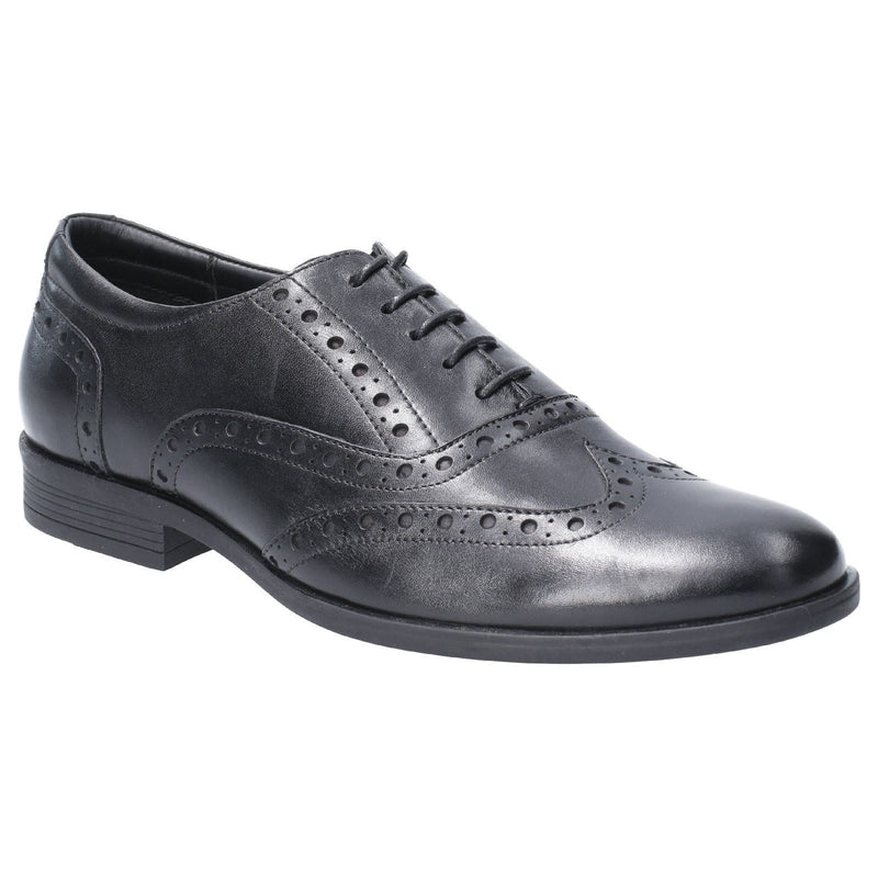 Hush Puppies Oaken Scarpe Nere In Stile Brogue In Pelle Da Uomo