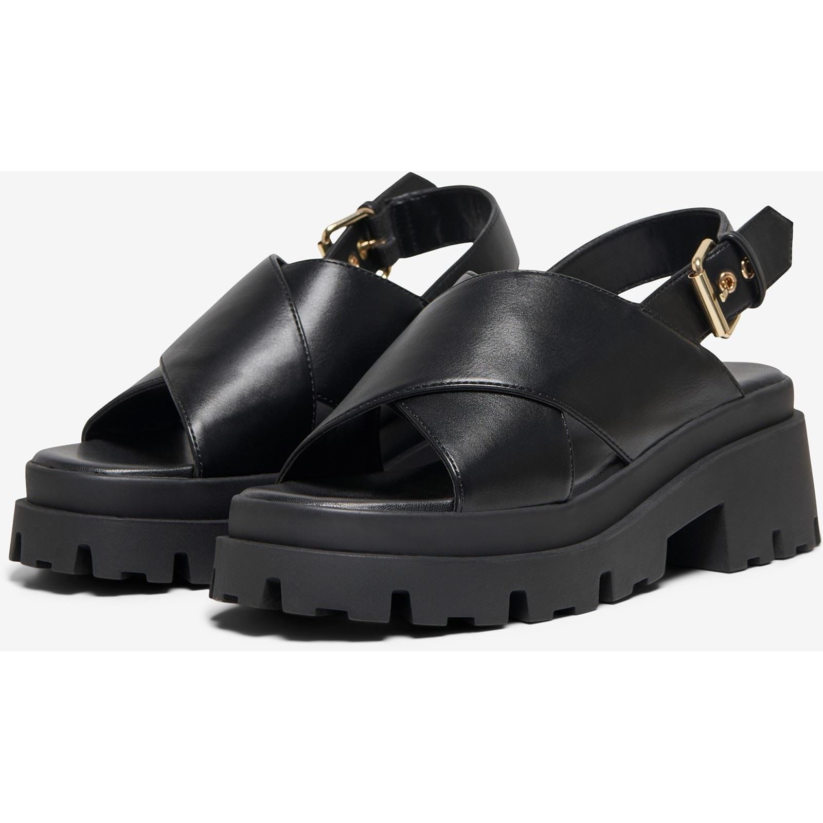 ONLY DOJA 10 Sandali Neri In Sintetico Da Donna