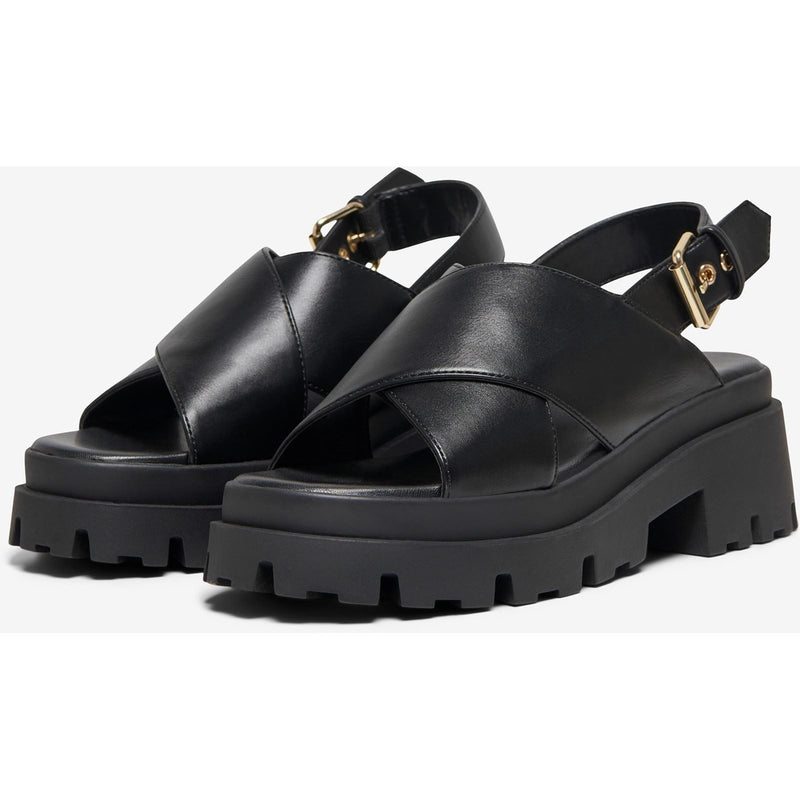 ONLY DOJA 10 Sandali Neri In Sintetico Da Donna