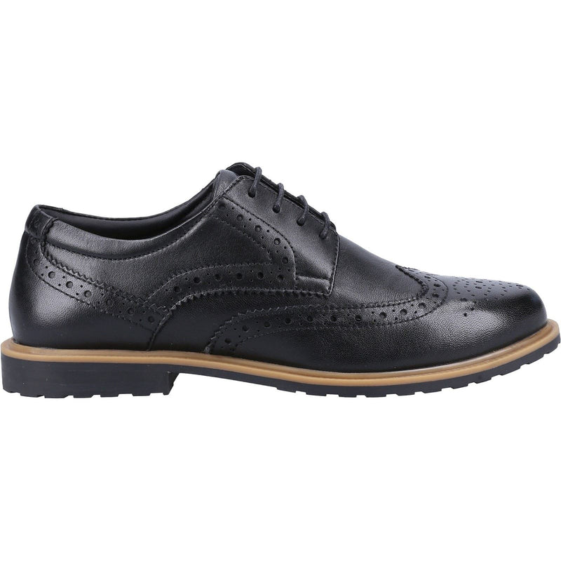 Hush Puppies Verity Scarpe Nere Stringate Brogue Da Donna In Pelle