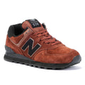 New Balance 574 Sneakers Marroni In Camoscio