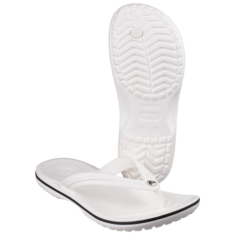 Crocs Crocband Flip Ciabatte Bianche In Gomma Croslite