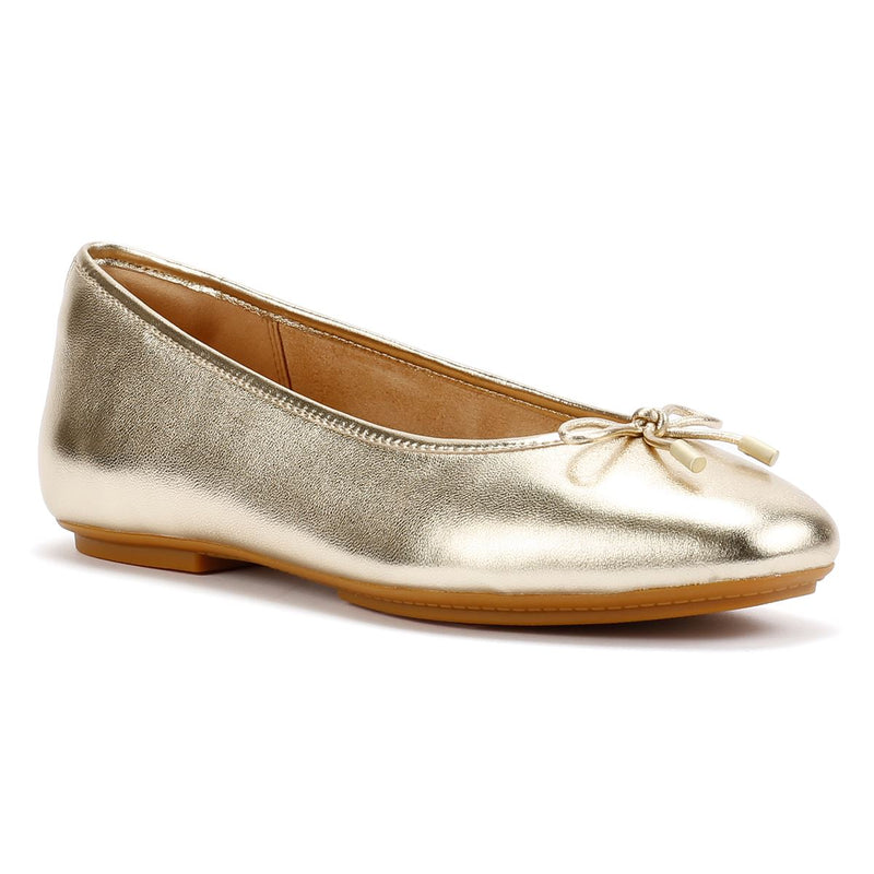 FitFlop Delicato Scarpe Basse In Pelle Dorata Da Donna