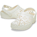 Crocs Classic Floral Cut Out Ciabatte Da Lavoro In Gesso Termoplastico