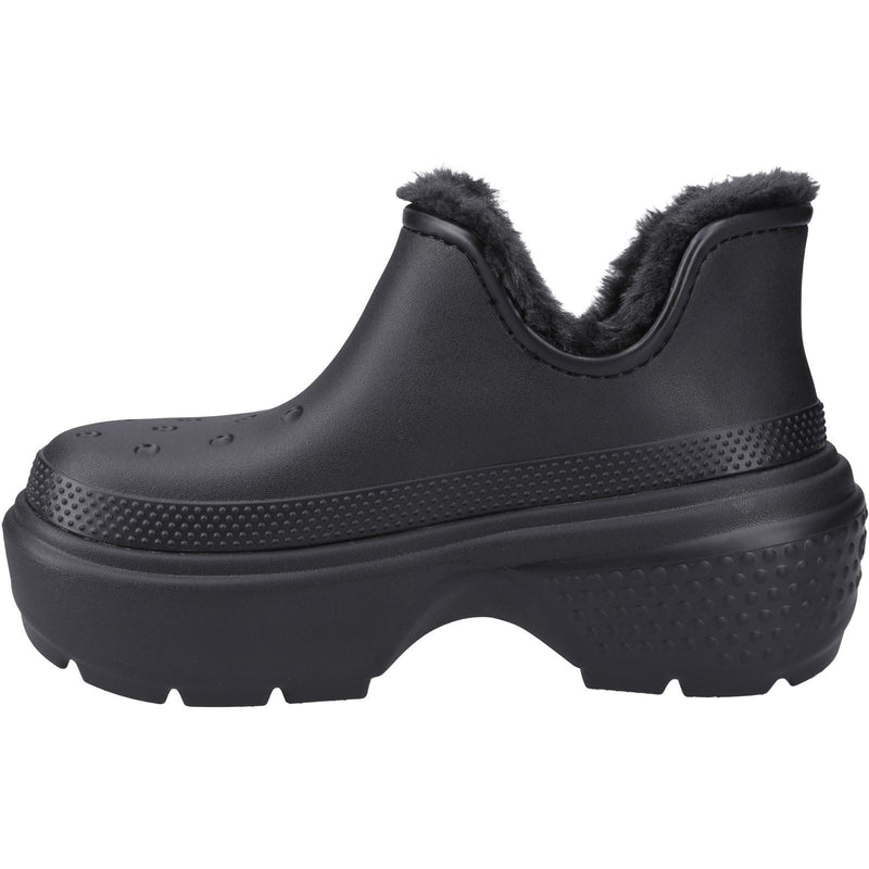 Crocs Stomp Shorty Stivali Neri Da Donna In Materiale Termoplastico