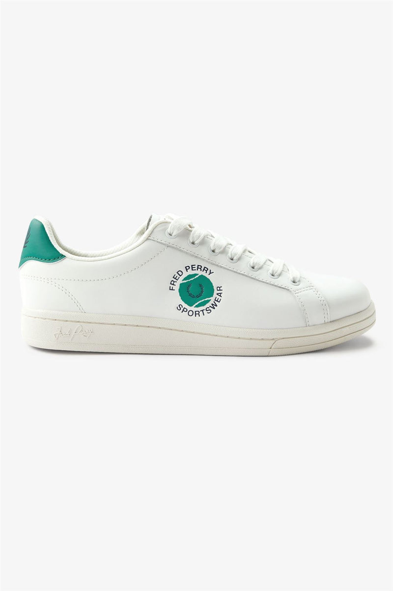 Fred Perry Tennis Cupsole Sneakers Bianche In Pelle Da Uomo