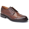 Base London Magnus Scarpe Oxford Marrone Bruciate Da Uomo In Pelle
