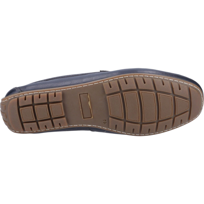 Hush Puppies Ralph Scarpe Da Barca In Pelle Blu Scuro Da Uomo